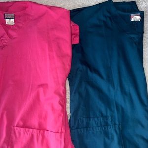 Cherokee 3-Pocket Scrub Tops: Size Medium